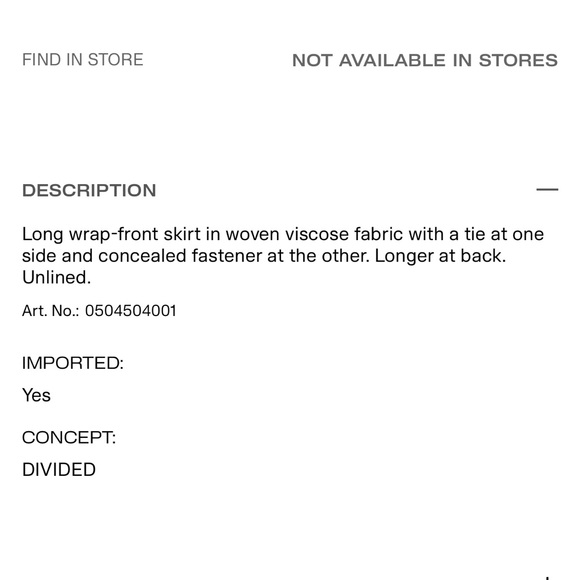 H&M Long Wrap-Front Skirt - Picture 4 of 5